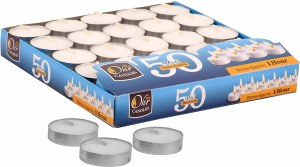 Picture of Paraffin Wax Tea Light Mini Candles 50 Pack